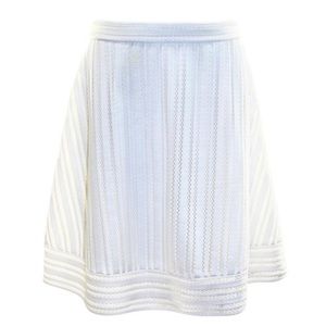 j. crew white striped eyelet skirt